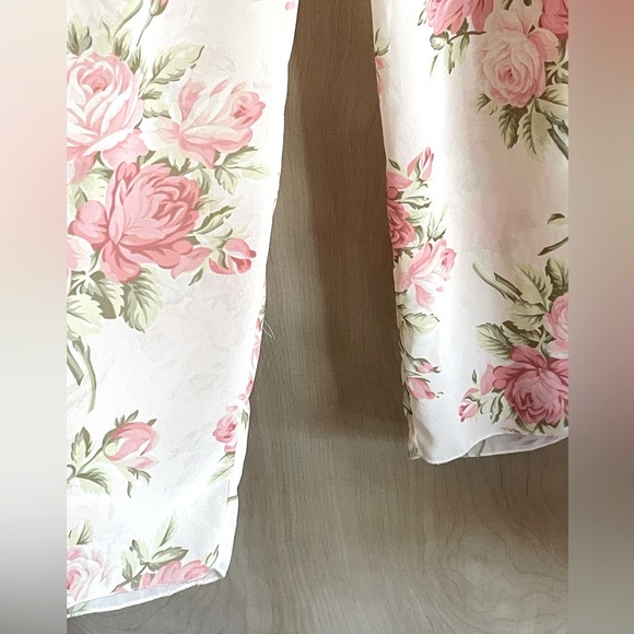 Sheer Floral Pajama Pants Rose Print NWOT Women’s M Loungewear Sleepwear - Picture 5 of 7